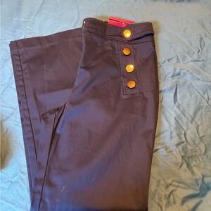 Sioni Navy Sailor Style Wide Leg Pants